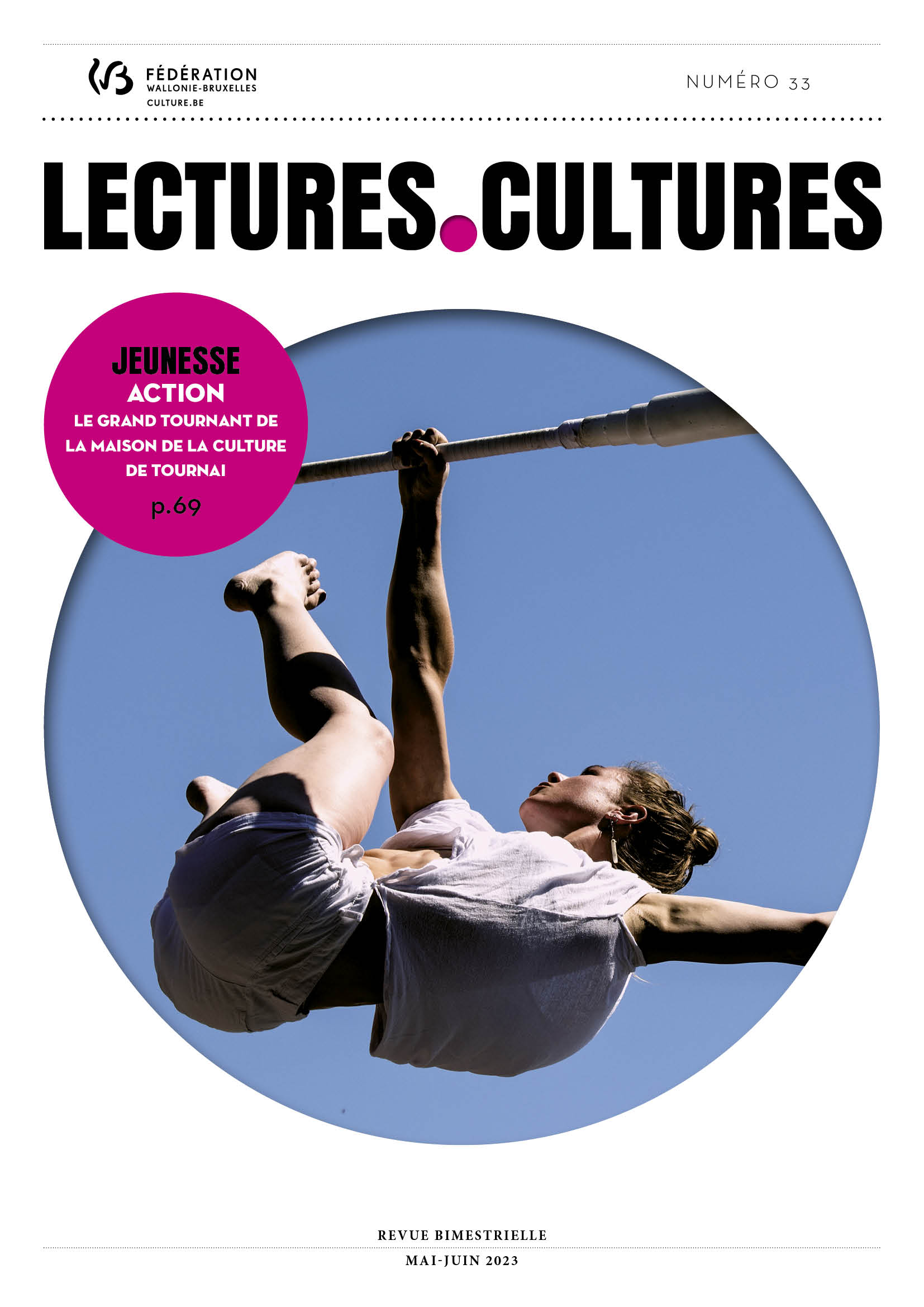 Agrandir la couverture du n°33 mai-juin 2023 – Jeunesse Action Le grand tournant de la Maison de la Culture de Tournai